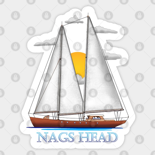 Nags Head Coastal Nautical Sailing Sailor Sticker by macdonaldcreativestudios